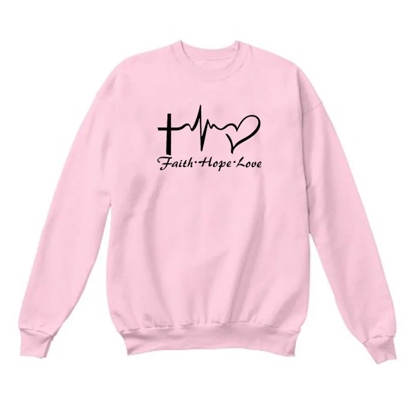 Faith, Hope, & Love Letter Christian Sweatshirt